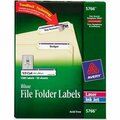 Avery Dennison Permanent Filing Labels, 1/3 Cut, 1 , Blue, 1500PK 5766